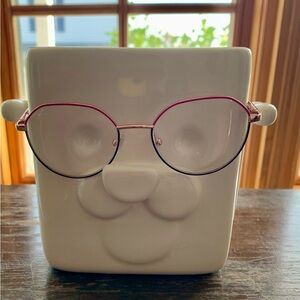 🍬3/20🍬Charming White Ceramic Face Planter / Glasses holder